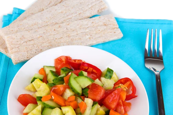 Healthy food on plate isolated on white — Stock Photo, Image