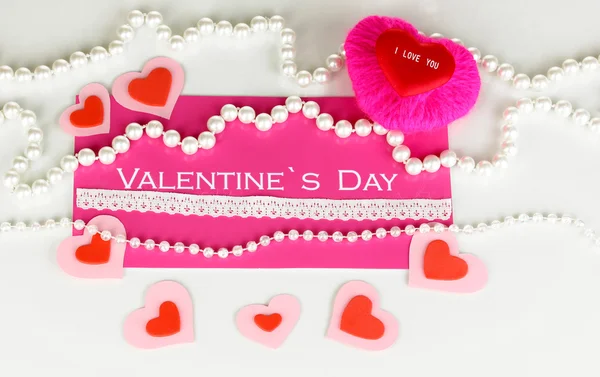 Tarjeta de felicitación para San Valentín aislada en blanco —  Fotos de Stock