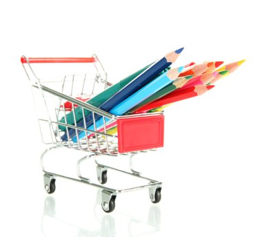 beyaz izole okul donanımları ile arabası