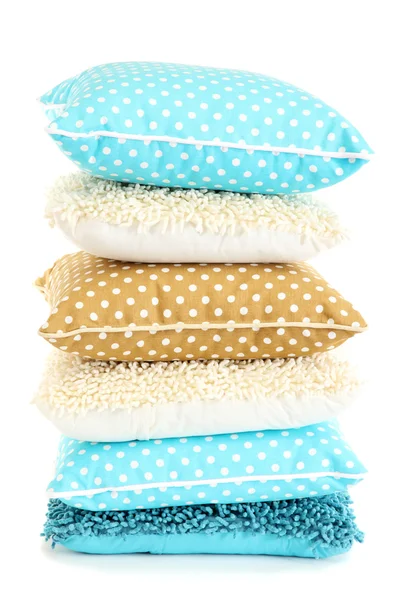 Colline oreillers colorés isolés sur blanc — Photo