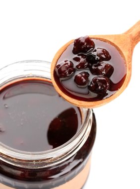 beyaz izole lezzetli berry reçel