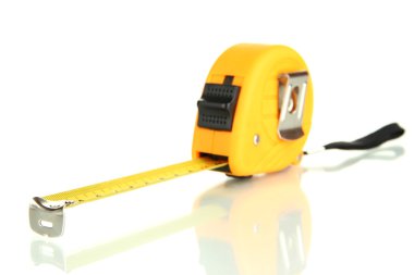 Teyp ölçüsü beyaza izole edildi