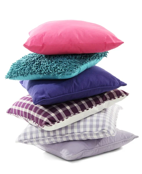 Hill colorful pillows isolated on white — Stock Photo, Image