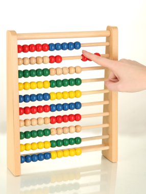 beyaz izole bir abaküs sayma muhasebeci