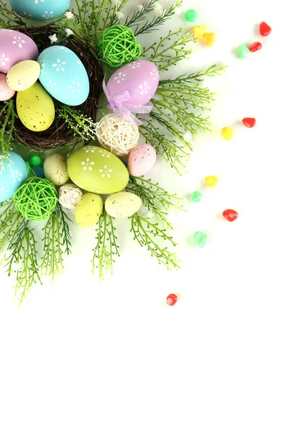 Komposition für Ostern isoliert auf weiß — Stockfoto