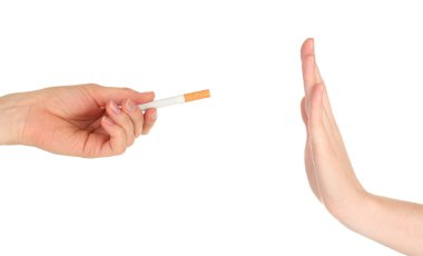 kavram: Beyaz izole, sigarayı bırakmak
