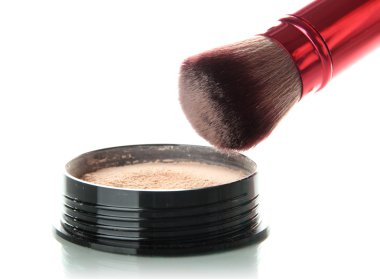 toz ve üzerinde beyaz izole fırça