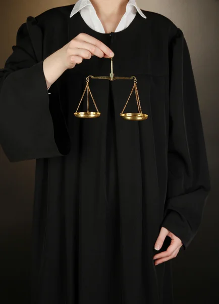 Judge on black background — Stock Photo, Image