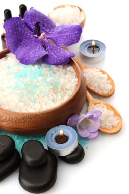 çiçekli beyaz izole güzel spa ayarı