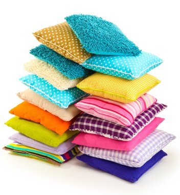 tepeler üzerinde beyaz renkli yastıklar izole