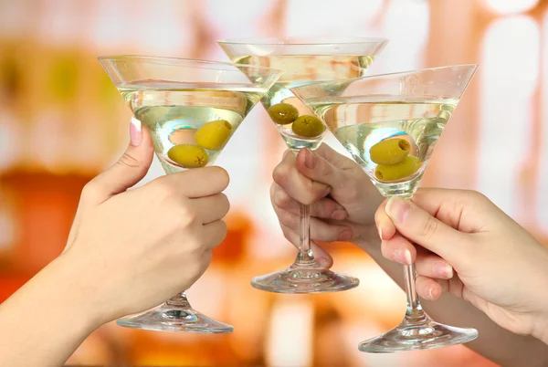 Lunettes de martini de fête d'entreprise — Photo