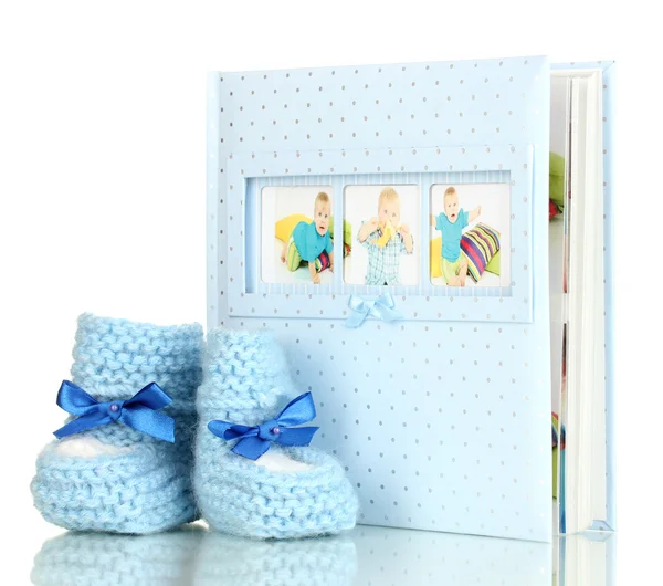 Baby photo album isolated on white — Stock Photo, Image
