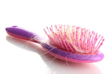 beyaz izole kayıp saçları tarak fırça