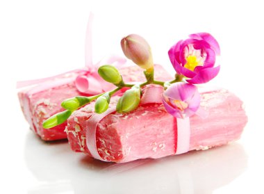 beyaz izole doğal el yapımı Sabun