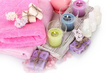 beyaz izole güzel spa ayarı