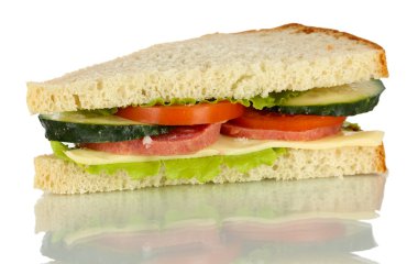 beyaz izole sandviç