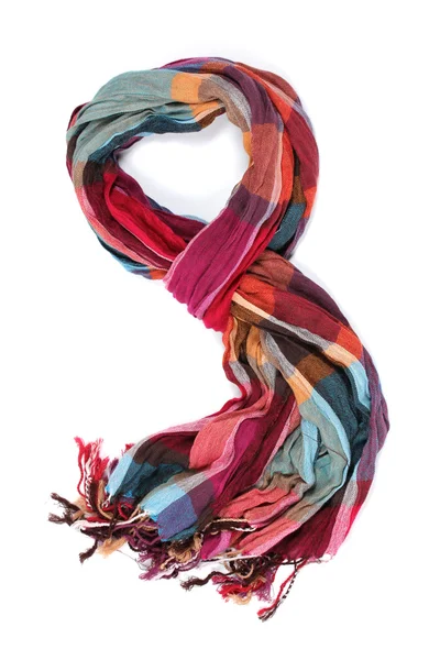 Bright female scarf isolated on white — Stock Photo, Image