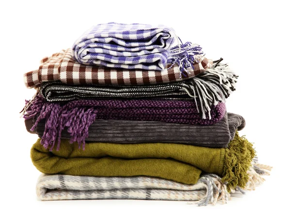 beyaz izole sıcak İskoç şalılar