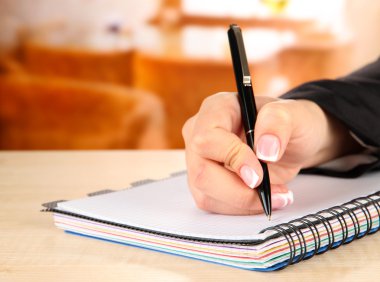 defter, parlak zemin üzerine el yazma