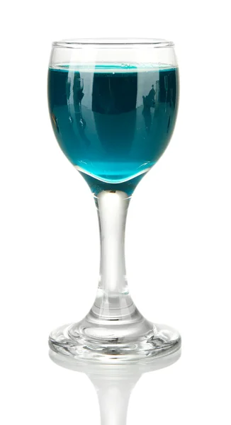 Tasty color liquor, isolated on white — Stock Photo, Image
