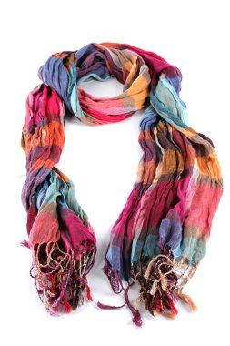 zeki kadın eşarp üzerine beyaz izole