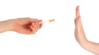 kavram: Beyaz izole, sigarayı bırakmak