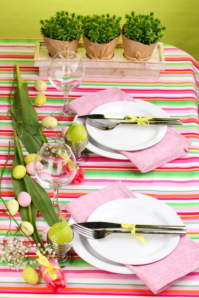 Easter table setting — Stock Photo, Image