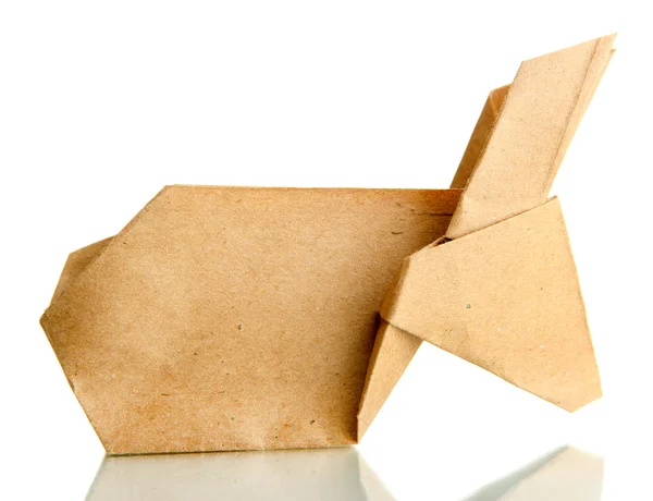 Кролик Оригами, изолированный на белом — стоковое фото