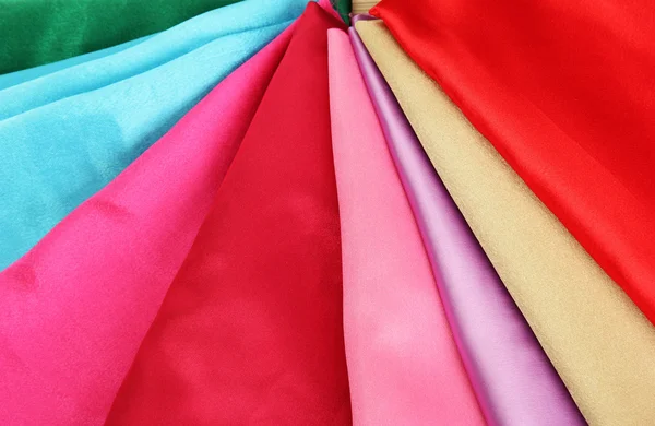 Heap of cloth fabrics, close up — Stock Photo, Image