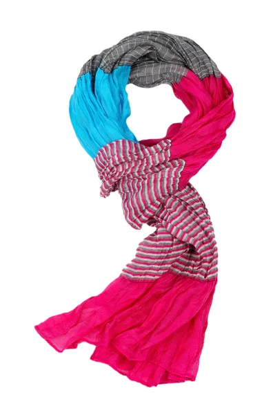 Bright female scarf isolated on white — Stock Photo, Image