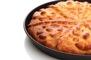 beyaz izole lezzetli ev yapımı pasta