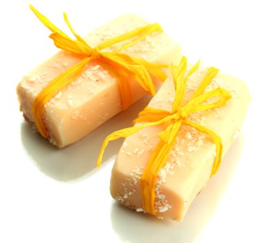 beyaz izole doğal el yapımı Sabun