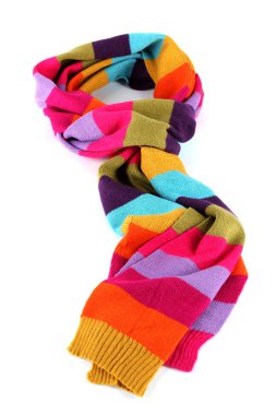 zeki kadın eşarp üzerine beyaz izole