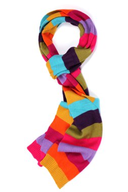 zeki kadın eşarp üzerine beyaz izole