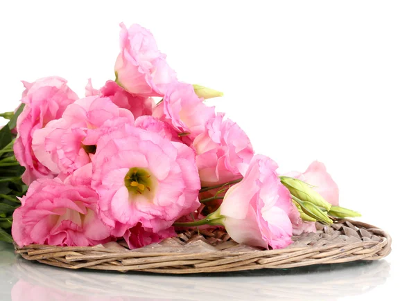 Buquê de flores de eustoma, isolado em branco — Fotografia de Stock