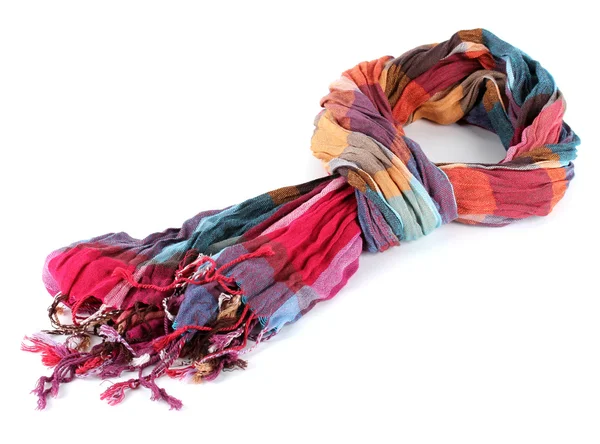 Bright female scarf isolated on white — Stock Photo, Image