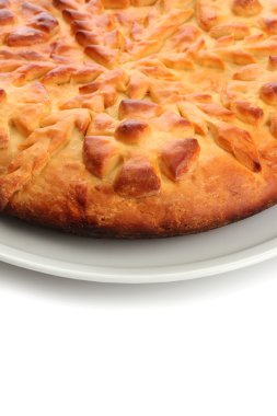 beyaz izole lezzetli ev yapımı pasta
