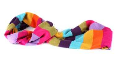 zeki kadın eşarp üzerine beyaz izole