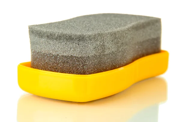 Shoe shine sponge, isolated on white — Stock Photo, Image