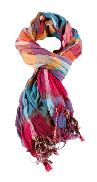 Bright female scarf isolated on white — Stock Photo, Image