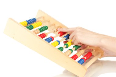 abaküs, üzerinde beyaz izole sayma muhasebeci