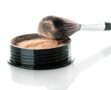 toz ve üzerinde beyaz izole fırça