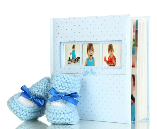 Baby photo album isolated on white — Stock Photo, Image