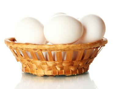 Sepette Beyaz izole fazla yumurta