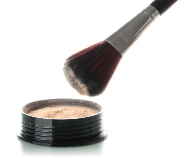 toz ve üzerinde beyaz izole fırça