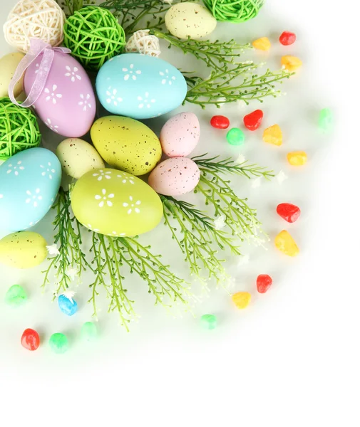 Composition for Easter isolated on white — Stock Photo, Image