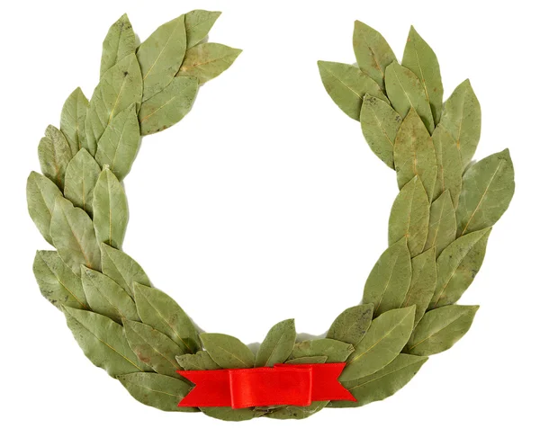 Laurel wreath isolated on white — Stock Photo, Image