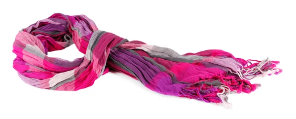 Bright female scarf isolated on white — Zdjęcie stockowe