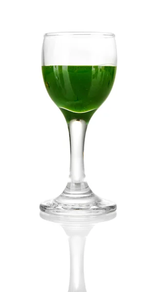 Tasty color liquor, isolated on white — Stock Photo, Image