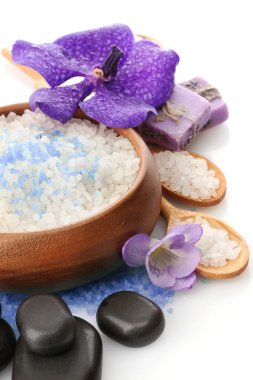 çiçekli beyaz izole güzel spa ayarı